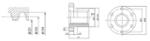 BFM30X6-G ECROU CYL.COL.BRZ P/VIS TRAP GAUCHE