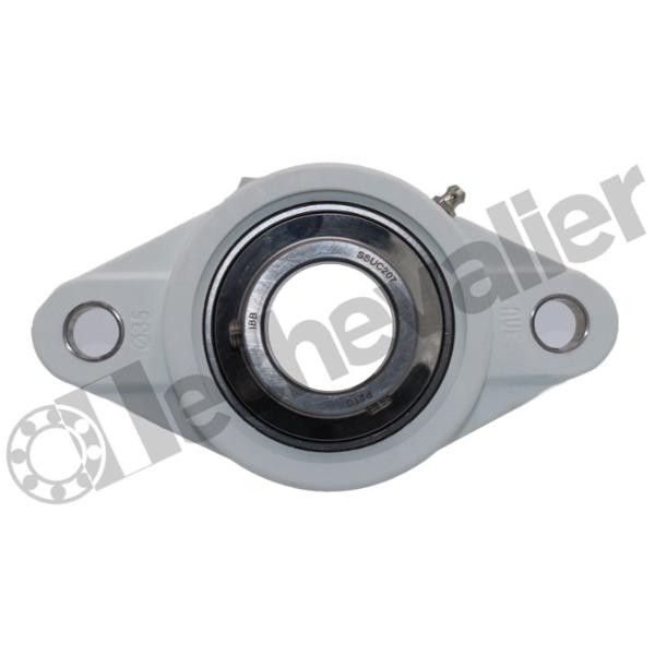 UCFL204SS/324120 PALIER RESINE BLANC AVEC RLT INOX